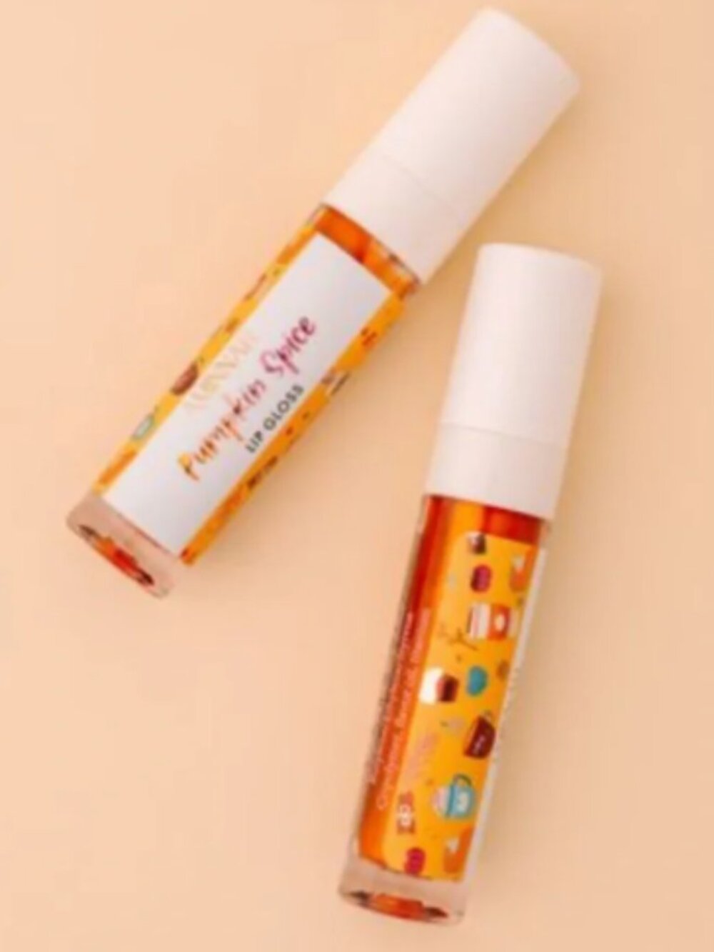 AMINNAH Skincare NEW Pumpkin Spice Shimmery Scented Flavored Lip Gloss Full Size